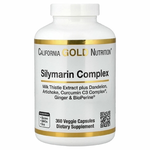 California Gold Nutrition, Комплекс с силимарином, 360 растительных капсул
