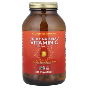 HealthForce Superfoods, Truly Natural™, витамин C, 240 веганских капсул