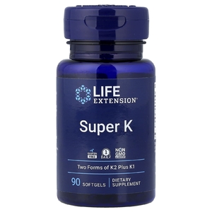 Life Extension, Super K, витамин K, 90 капсул