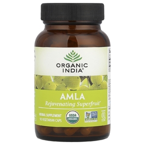 Organic India, Амла, 90 вегетарианских капсул (500 мг на капсулу)