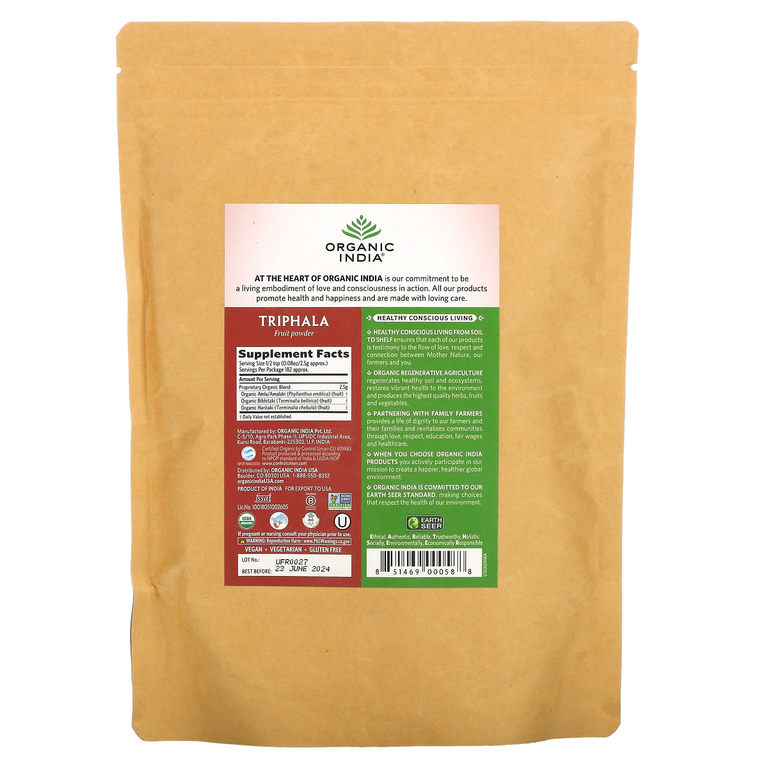 Organic India, Triphala, фруктовый порошок, 454 г (16 унций)