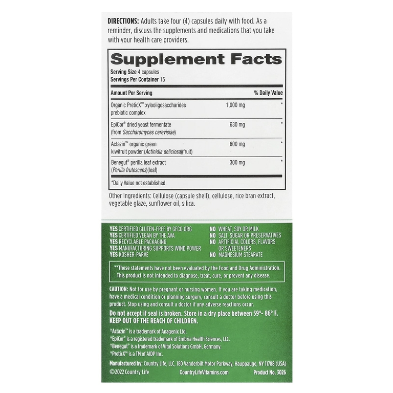 Country Life, Gut Connection® Digestive Balance ™, 60 веганских капсул