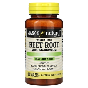 Mason Natural, Цельнозерновая свекла с магнием, 100 таблеток (Товар снят с продажи) 