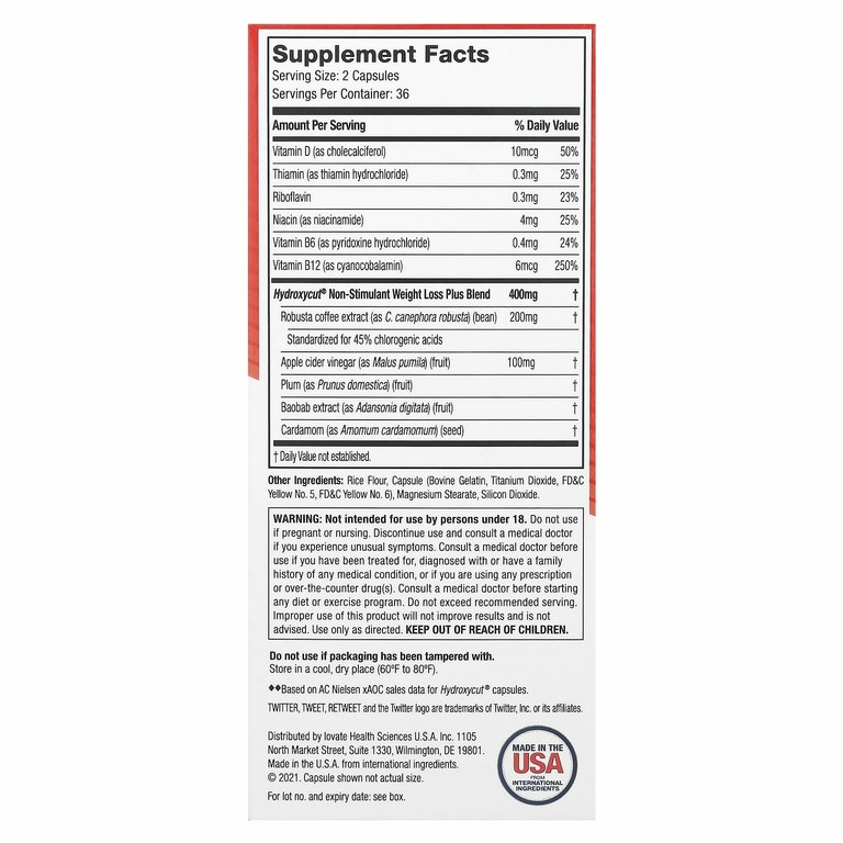 Hydroxycut, Pro Clinical Hydroxycut, добавка для похудения без стимуляторов, 72 быстрорастворимые капсулы