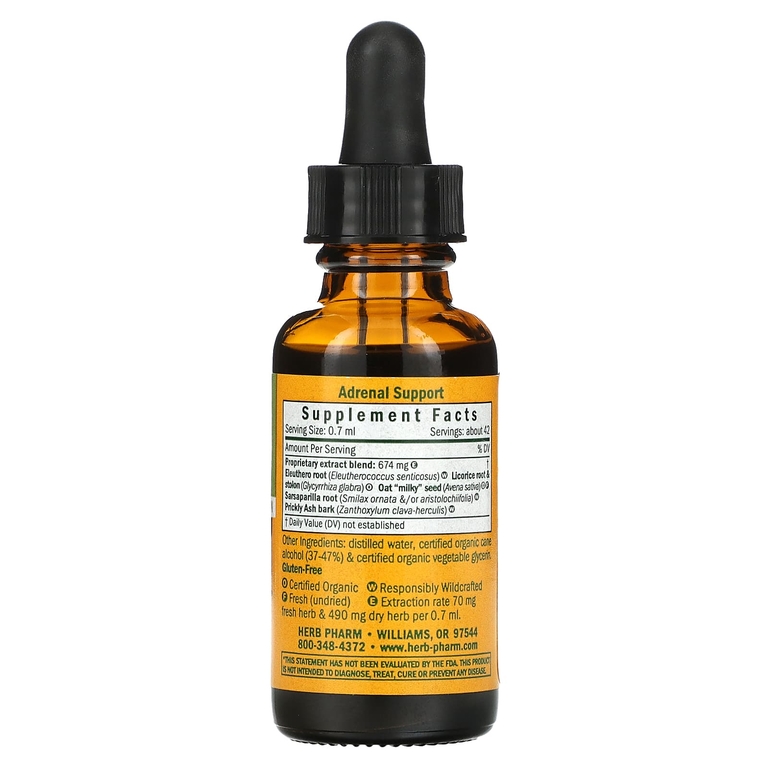 Herb Pharm, Adrenal Support (поддержка надпочечников), 1 жидкая унция (30 мл)