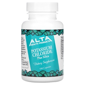 Alta Health, хлорид калия, с диоксидом кремния, 100 капсул
