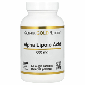California Gold Nutrition, альфа-липоевая кислота, 600 мг, 120 растительных капсул