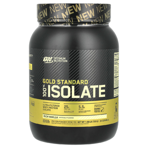 Optimum Nutrition, Gold Standard 100% Isolate, со вкусом ванили, 720 г (1,58 фунта)
