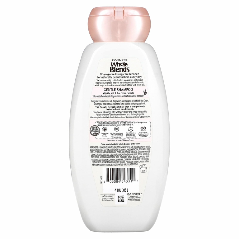 Garnier, Мягкий шампунь Whole Blends, «Нежность овса», 370 мл
