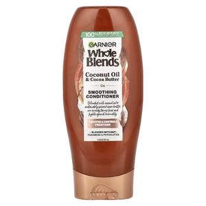 Garnier, Whole Blends, разглаживающий кондиционер, кокосовое масло и какао-масло, 370 мл (12,5 жидк. Унции)
