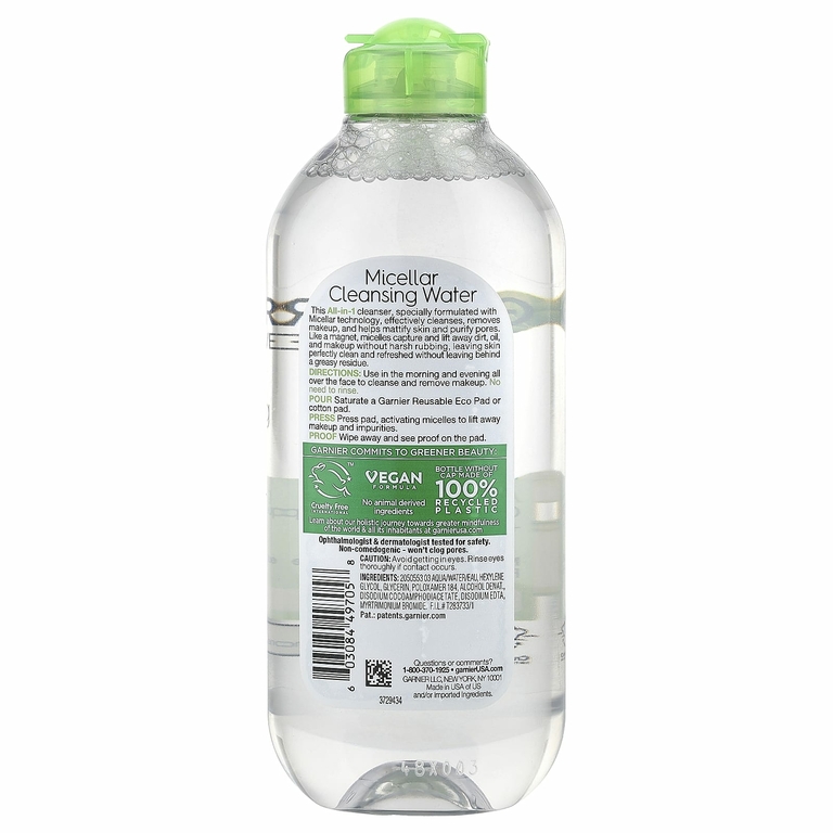 Garnier, SkinActive, мицеллярная очищающая вода, универсальное матирующее средство, 400 мл (13,5 унции)