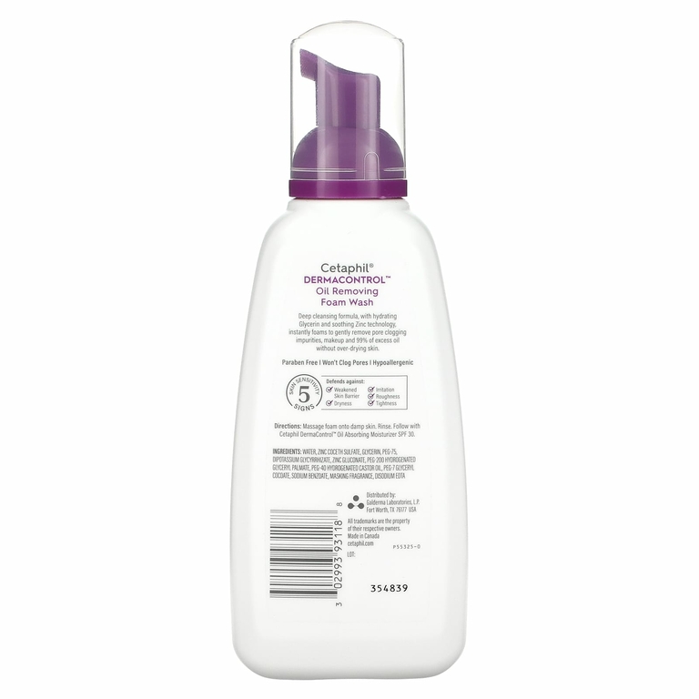 Cetaphil, Derma Control, очищающая пенка для умывания, 237 мл (8 жидк. унций)