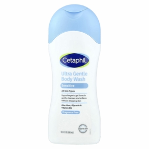 Cetaphil, ультрамягкий гель для душа, для всех типов кожи, без отдушек, 500 мл (16,9 жидк. унции)