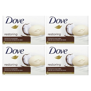 Dove, Косметическое мыло Purely Pampering, аромат «Кокосовое молоко и лепестки жасмина», 4 шт. по 113 г (Товар снят с продажи) 