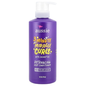 Aussie, 3 Minute Miracle Curls, кондиционер для глубокого нанесения, с кокосом и маслом австралийского жожоба, 475 мл (16 жидк. Унций)
