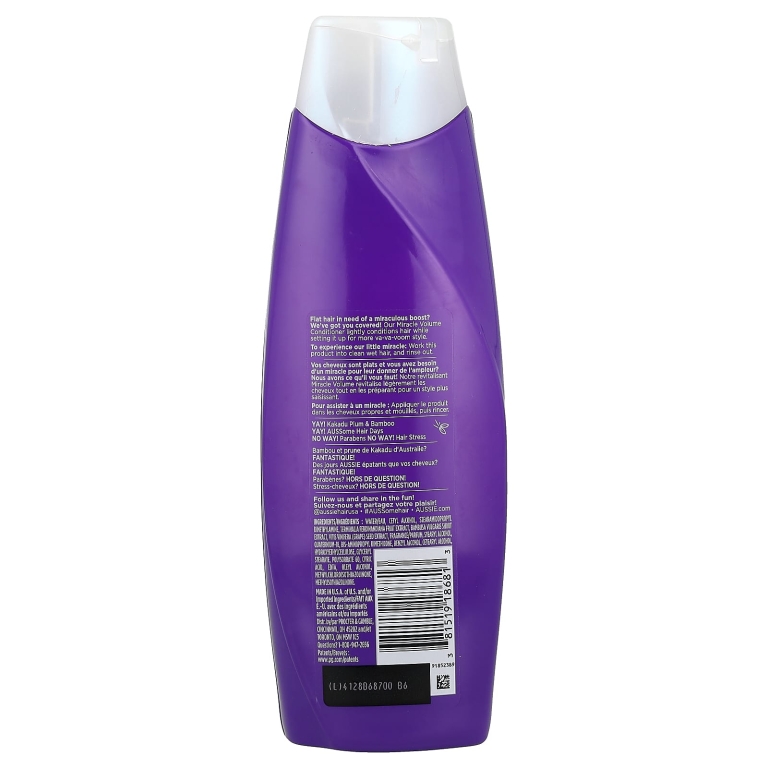 Aussie, Miracle Volume, кондиционер, 360 мл (12,1 жидк. унц.) (Товар снят с продажи) 