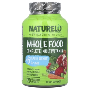 NATURELO, Мультивитаминный комплекс из цельных продуктов, для мужчин, 120 вегетарианских капсул