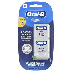 Oral-B, Glide Floss, Deep Clean с прохладной мятой, 2 упаковки, 43,7 ярда (40 м)