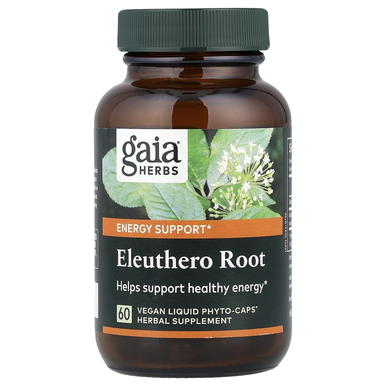 Gaia Herbs, корень элеутерококка, 60 веганских капсул Phyto-Caps® (277 мг в 1 капсуле)