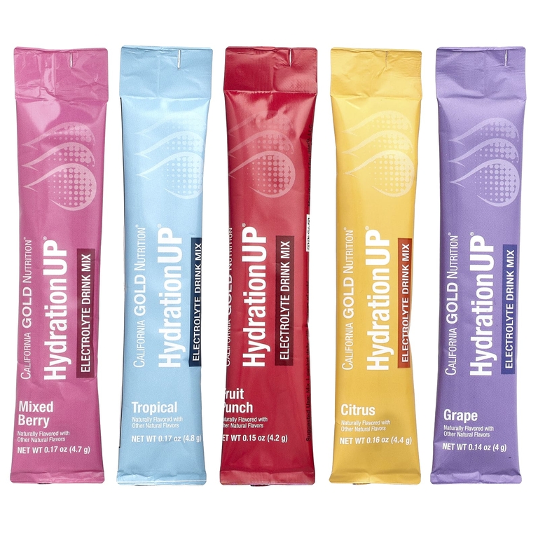 California Gold Nutrition, HydrationUP, смесь для приготовления электролитического напитка, ассорти, 20 пакетиков, 4,2 г в каждом