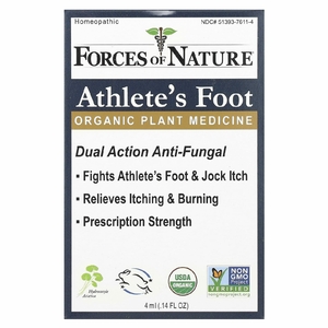 Forces of Nature, Atlete's Foot, органическое растительное средство для ног, 4 мл (0,14 жидк. унции)