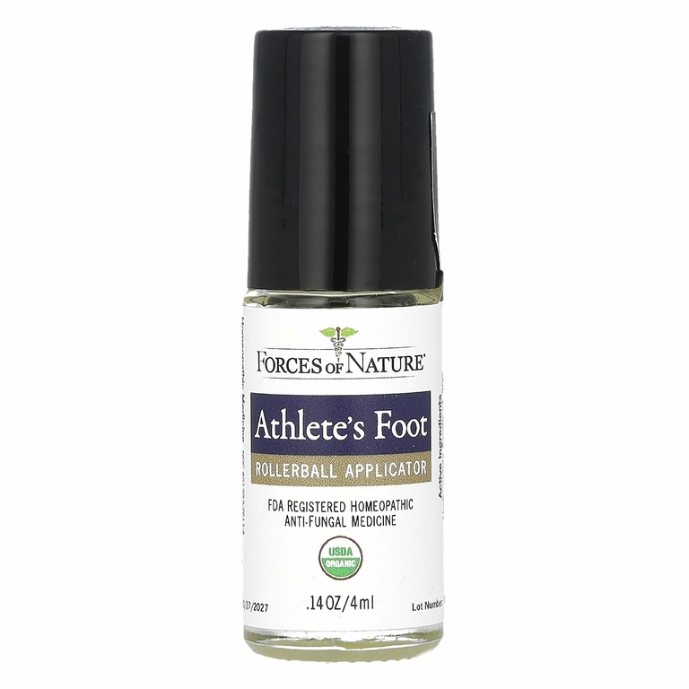 Forces of Nature, Atlete's Foot, органическое растительное средство для ног, 4 мл (0,14 жидк. унции)