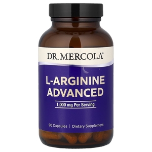 Dr. Mercola, L-аргинин, улучшенная формула, 90 капсул (333 мг в 1 капсуле)