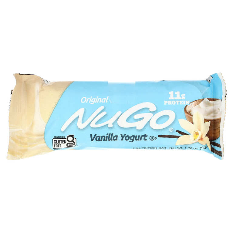 NuGo Nutrition, Original Bar, ванильный йогурт, 15 батончиков, 50 г (1,76 унции)