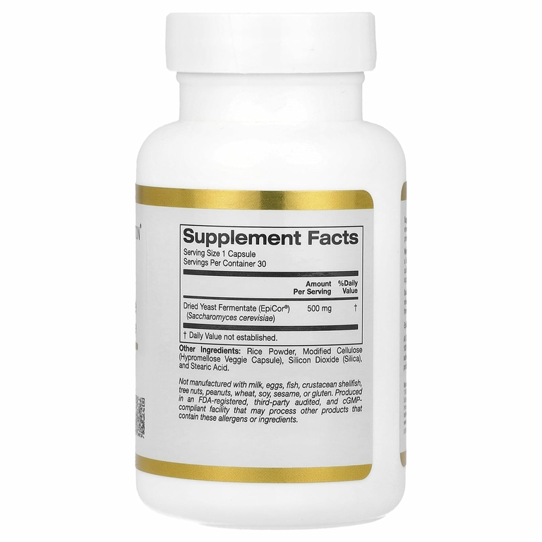 California Gold Nutrition, EpiCor, сухой дрожжевой ферментат, 500 мг, 30 растительных капсул
