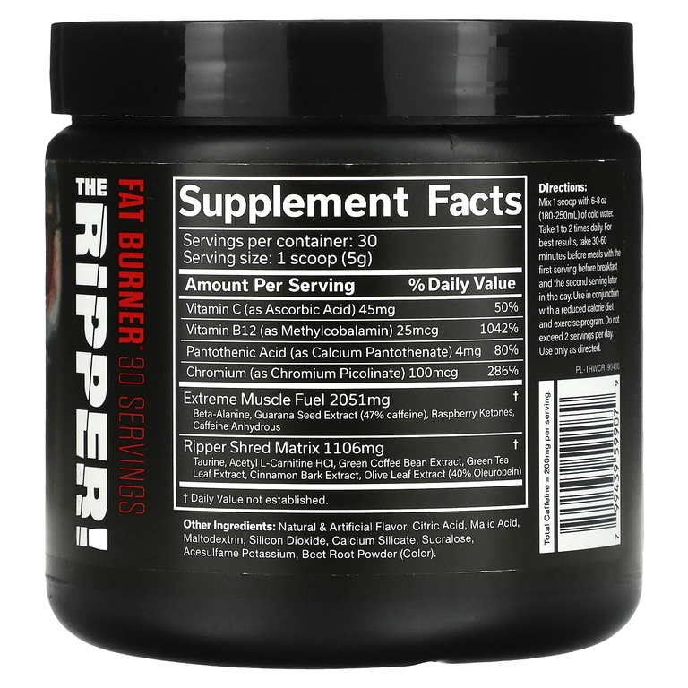 JNX Sports, The Ripper, жиросжигающая добавка, арбузная конфета, 150 г