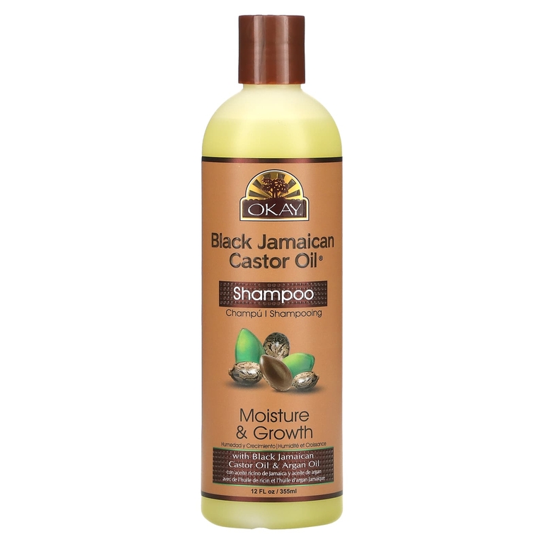 Okay Pure Naturals, Black Jamaican Castor Oil, черное ямайское касторовое масло, шампунь, 355 мл (12 жидк. унций)