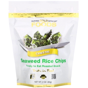 California Gold Nutrition, Seaweed Rice Chips, чипсы со вкусом сыра, 60 г (2 унции)