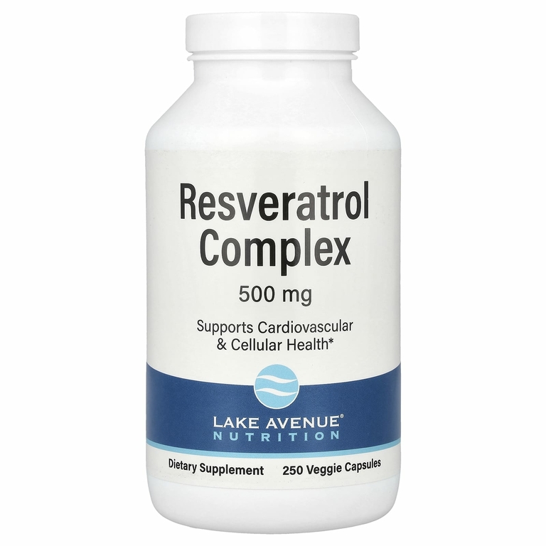 Lake Avenue Nutrition, комплекс с ресвератролом, 500 мг, 250 вегетарианских капсул