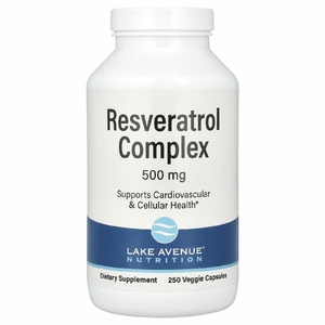 Lake Avenue Nutrition, комплекс с ресвератролом, 500 мг, 250 вегетарианских капсул