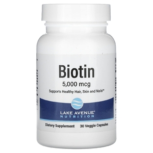 Lake Avenue Nutrition, биотин, 5000 мкг, 30 растительных капсул