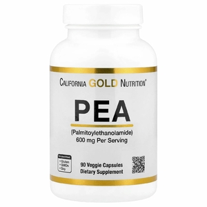 California Gold Nutrition, ПЭА (пальмитоилэтаноламид), 90 вегетарианских капсул (300 мг в 1 капсуле)