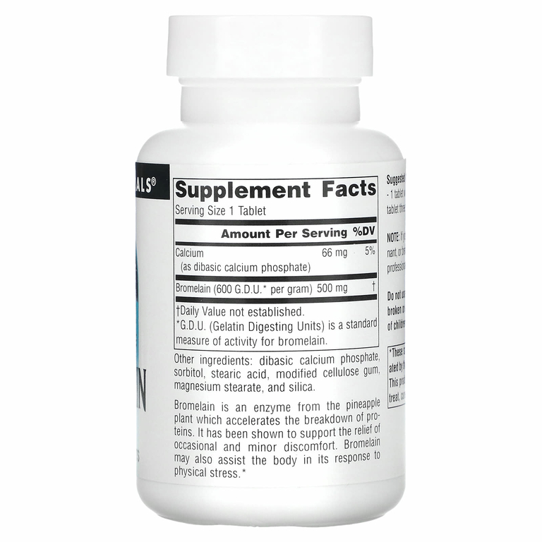 Source Naturals, бромелаин 600 GDU/г, 500 мг, 120 таблеток