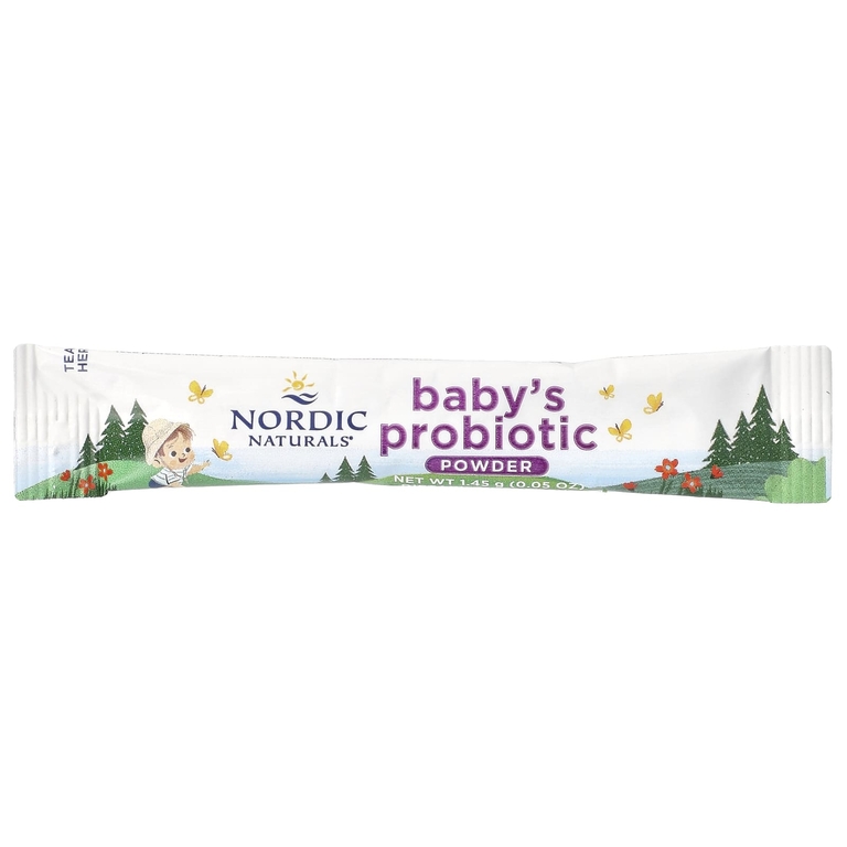 Nordic Naturals, Nordic Flora, порошок с пробиотиками для детей в возрасте от 6 месяцев до 3 лет, 4 млрд КОЕ, 30 пакетиков