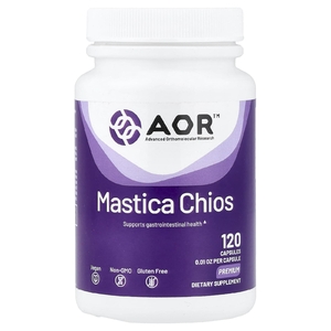 Advanced Orthomolecular Research AOR, хиосская мастика, 120 капсул (400 мг в 1 капсуле)