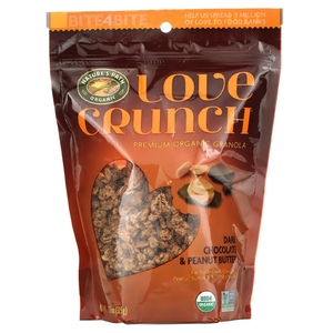 Nature's Path, Love Crunch, органическая гранола премиального качества, темный шоколад и арахисовая паста, 325 г (11,5 унции)