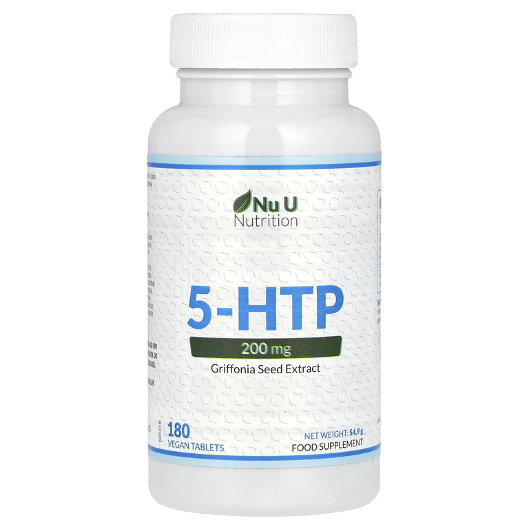 Nu U Nutrition, 5-гидрокситриптофан, 200 мг, 180 растительных таблеток (Товар снят с продажи) 