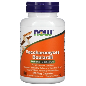 NOW Foods, Сахаромицеты Буларди, 5 млрд КОЕ, 120 вегетарианских капсул
