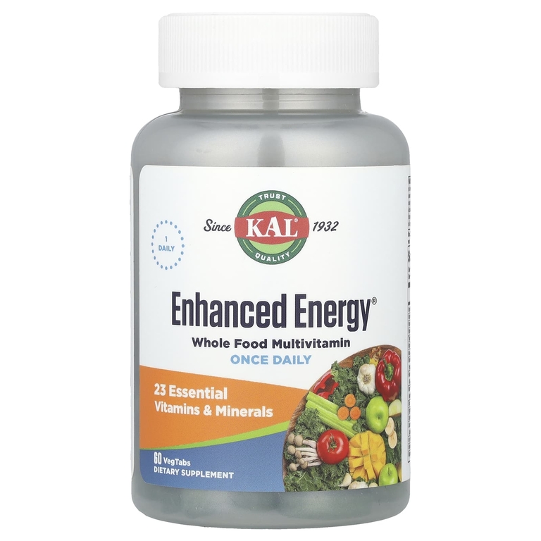 KAL, Enhanced Energy®, мультивитамины из цельных продуктов, 60 растительных таблеток