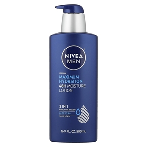 Nivea, мужчины, максимальное увлажнение, 48H, увлажняющий лосьон для сухой кожи, 500 мл (16,9 жидк. унции)