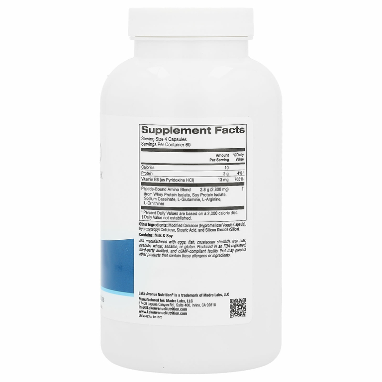Lake Avenue Nutrition, аминокислоты, 240 растительных капсул