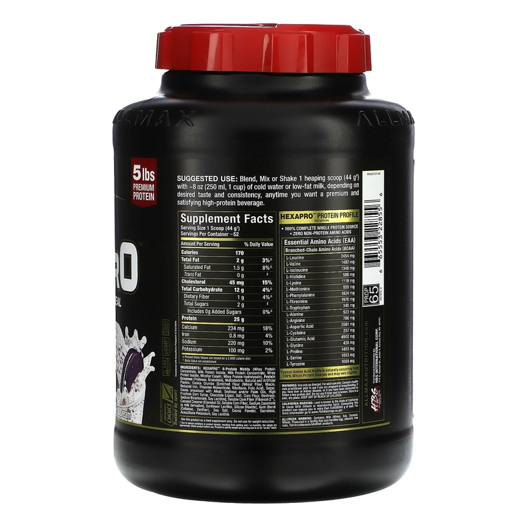 ALLMAX, Hexapro, высокобелковое обезжиренное питание, вкус печенья со сливками. 2,27 кг (5 фунтов)