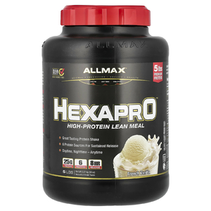 ALLMAX, Hexapro™, высокопротеиновый нежирный рацион, французская ваниль, 2,27 кг (5 фунтов)