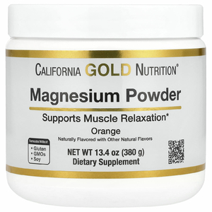 California Gold Nutrition, магний в растворимом порошке, со вкусом апельсина, 380 г (13,4 унции)