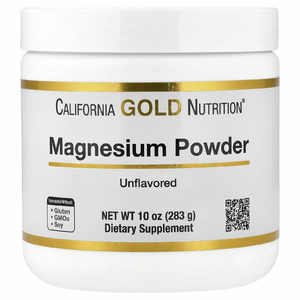 California Gold Nutrition, Магний в порошке, без добавок, 283 г (10 унций)