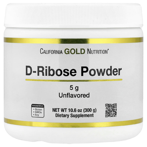 California Gold Nutrition, D-рибоза в порошке, без добавок, 300 г (10,6 унции)